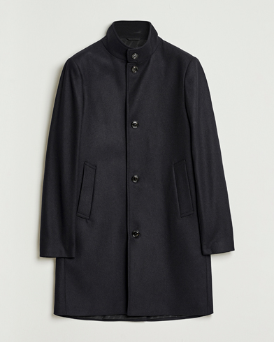 J.Lindeberg Jesse Stand Up Wool Melton Coat Black – Schwarz