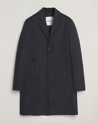 J.Lindeberg August Wool/Cashmere Melton Coat Navy – Blau
