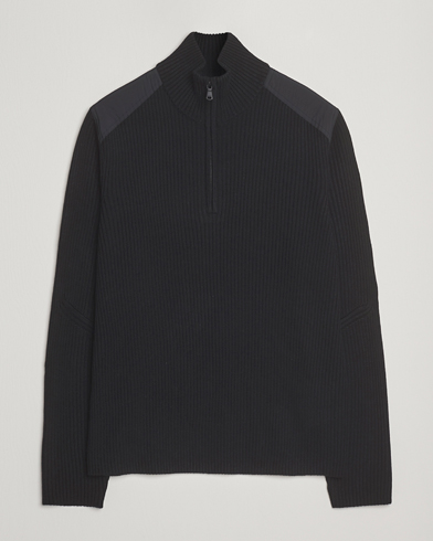 J.Lindeberg Martin Knitted Hybrid Half Zip Black – Schwarz