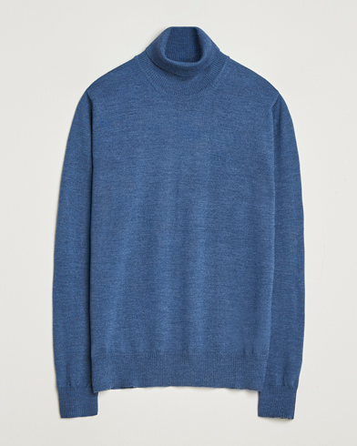 J.Lindeberg Kaden Merino Turtleneck Vintage Indigo Melange – Blau