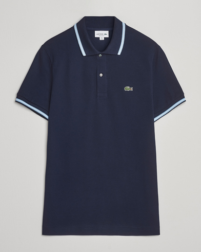 Lacoste Original Tipped Polo Piké Navy Blue – Blau