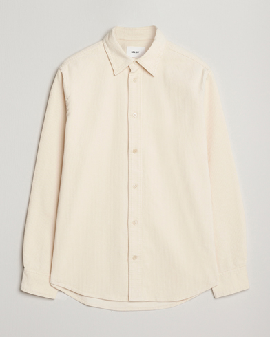 NN07 Colby Corduroy Overshirt Ivory – Weiß