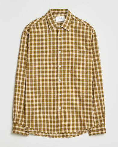 NN07 Deon Flannel Checked Shirt Green – Grün
