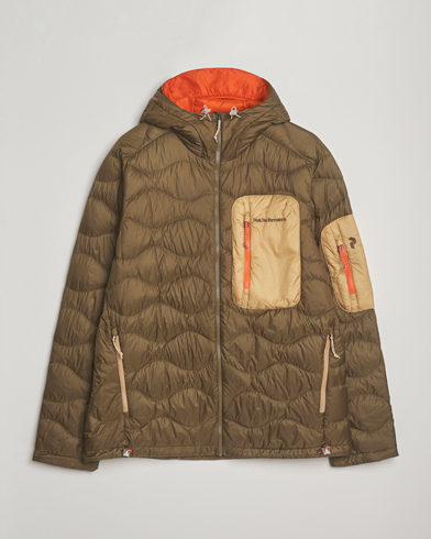Peak Performance Helium Utility Down Hooded Jacket Meadow Moss/Sierra Sand – Grün