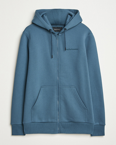 Peak Performance Original Full Zip Hoodie Mountain Lake – Blau
