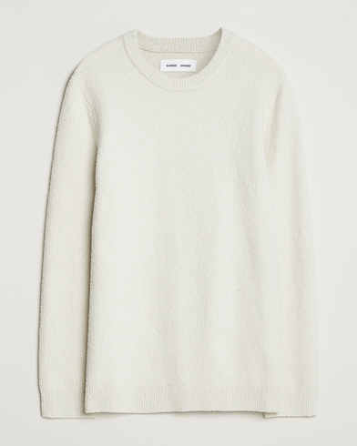 Samsøe Samsøe Nino Knitted Sweater Silver Birch – Weiß