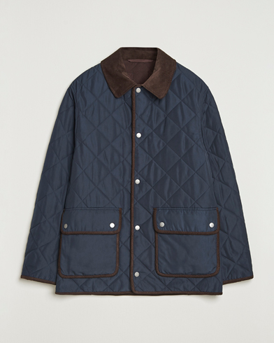 Gant Quilted Fleece Jacket Evening Blue – Blau