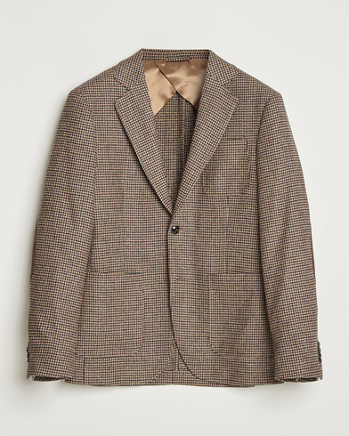 GANT Wool Houndstooth Blazer Light Taupe – Braun
