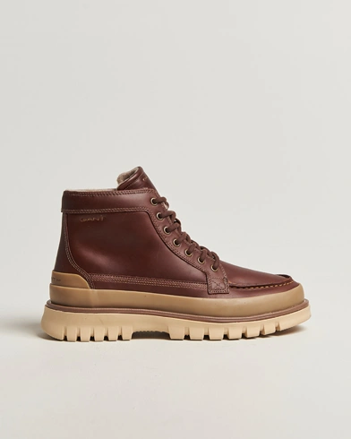 GANT Nebrada Leather Moc Toe Boot Cognac – Braun