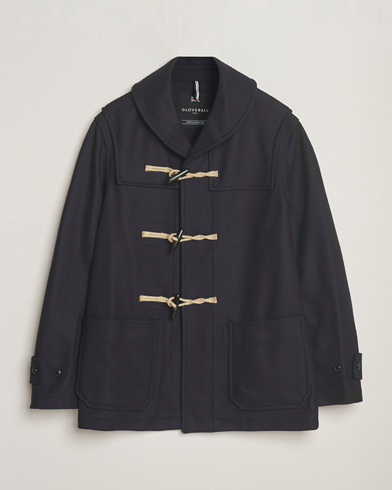 Gloverall Shawl Collar Duffle Jacket Navy – Blau