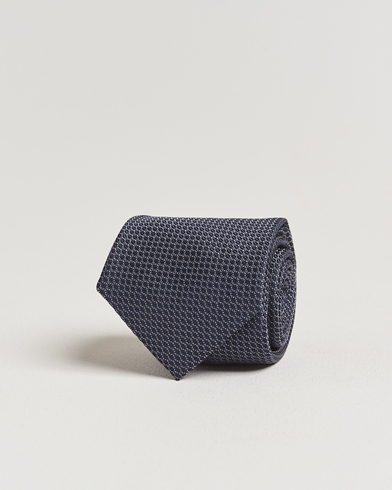 Canali 5-Fold Silk Tie Navy – Blau