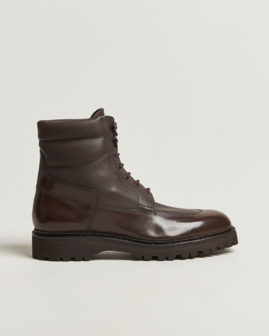John Lobb Peak Lined Boots Dark Brown – Braun