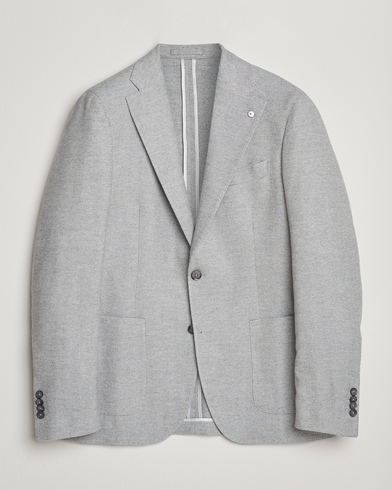 L.B.M. 1911 Jack Herringbone Cotton Blazer Light Grey – Grau