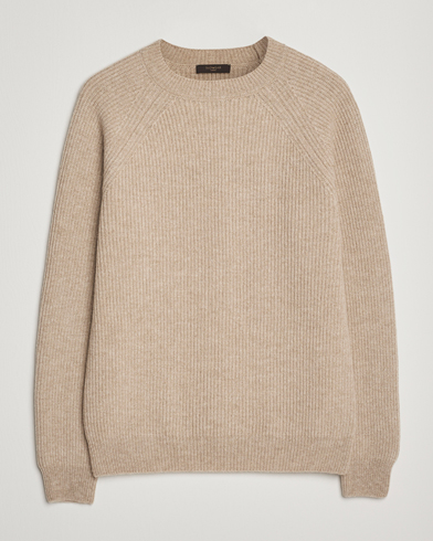 Zanone Fisherman Rib Wool Sweater Beige – Beige