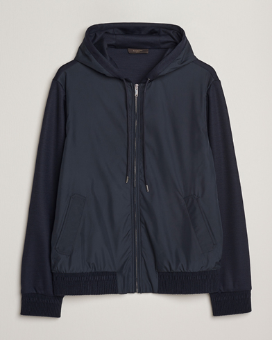 Zanone Full Zip Hybrid Jacket Navy – Blau