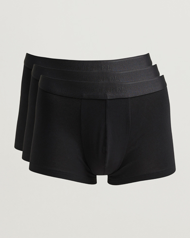 Sunspel 3-Pack Cotton Stretch Trunk Black – Schwarz