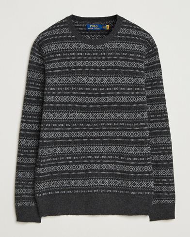 Polo Ralph Lauren Fairisle Wool Sweater Charcoal Combo – Grau