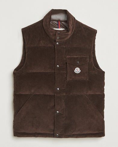 Moncler Agen Corduroy Vest Brown – Braun