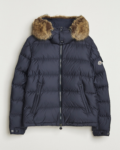 Moncler Maya Faux Fur Jacket Navy – Blau