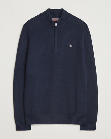 Morris Hertford Lambswool Merino Half Zip Navy – Blau
