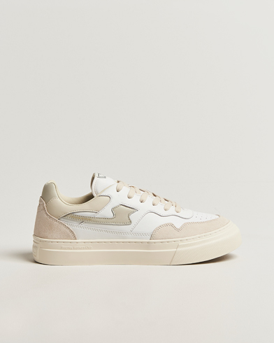 Stepney Workers Club Pearl S-Strike Leather/Suede Mix Sneaker Spring White – Weiß