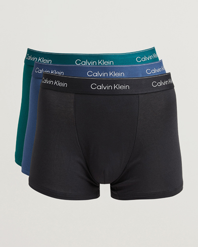 Calvin Klein 3-Pack Icon Cotton Stretch Relaxed Trunk Green/Black/Blue – Mehrfarbig