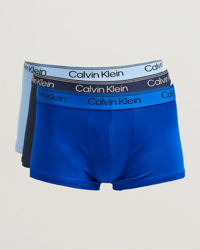 Calvin Klein 3-Pack Micro Stretch Trunk Black/Royal/Blue – Blau