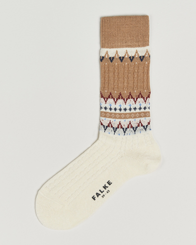 Falke Norseman Fairisle Sock Country Brown – Beige