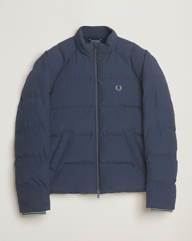 Fred Perry Raglan Padded Down Jacket Dark Airforce – Blau