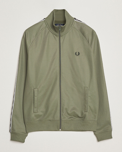 Fred Perry Taped Track Jacket Laurel Green – Grün