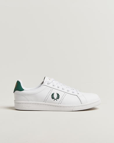 Fred Perry B721 Leather Sneakers White/Green – Weiß