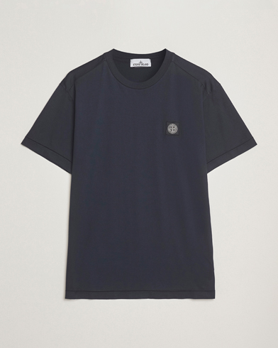 Stone Island Garment Dyed Cotton Jersey T-Shirt Navy – Blau