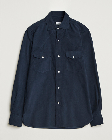 100Hands Western Cord Shirt Navy – Blau
