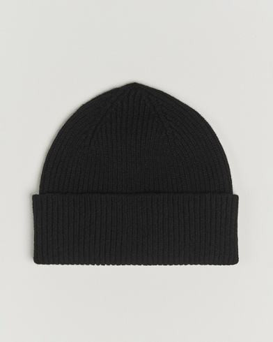 Robert Mackie Clyde Lambswool Beanie Black – Schwarz