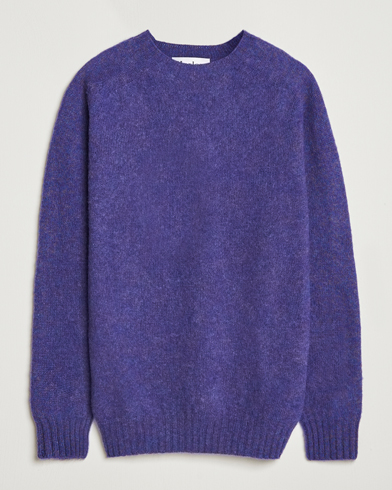 Harley Of Scotland Brushed Supersoft Lambswool Crewneck Iris – Lila