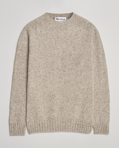 Harley Of Scotland Donegal Wool Crewneck Mull – Grau