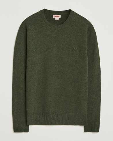 Baracuta Shetland Virgin Wool Crew Neck Beech – Grün