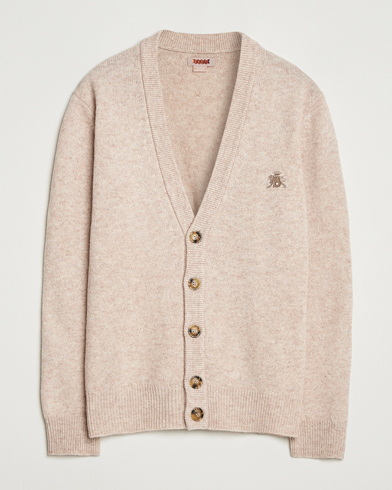 Baracuta Shetland Virgin Wool Cardigan Antique White – Beige
