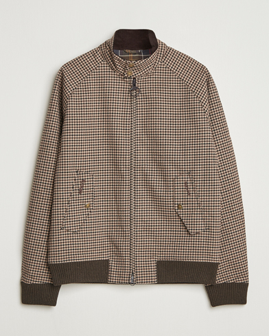 Baracuta Barbour x Porton Houndstooth Jacket Brown – Braun