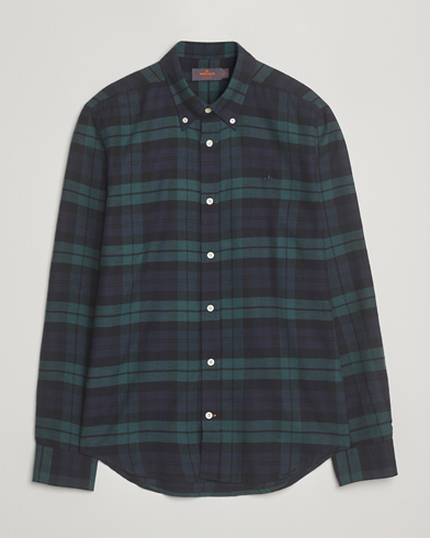 Morris Soft Twill Tartan Shirt Navy – Blau