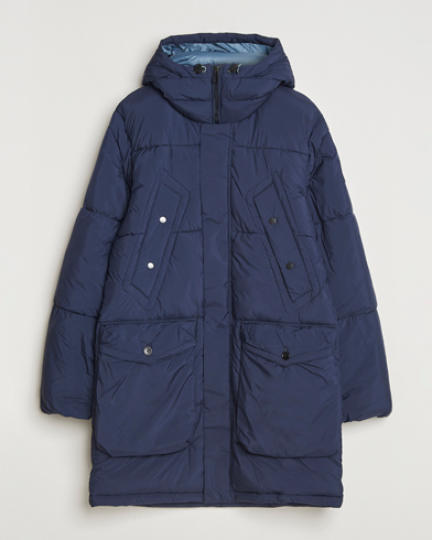 PS Paul Smith Fibre Down Hooded Parka Dark Blue – Blau