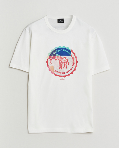 PS Paul Smith Zebra Bottle Top Crew Neck T-Shirt White – Weiß