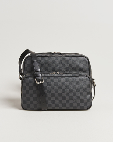 Louis Vuitton Pre-Owned Leoh Shoulder Bag Damier Graphite – Grau