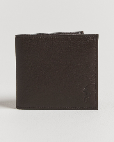 Polo Ralph Lauren Pebbled Leather Billfold Wallet Brown – Braun