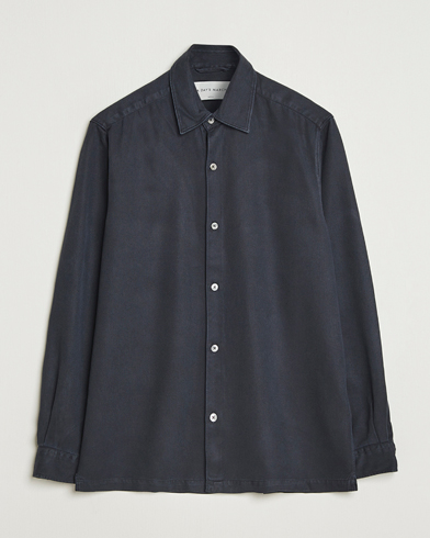 A Day's March Clean Cut Lyocell Shirt Navy – Blau