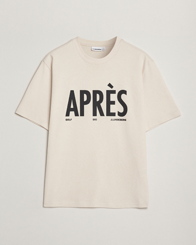 J.Lindeberg Hale Printed Crew Neck T-Shirt Moonbeam – Beige