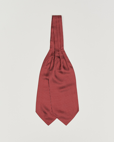 Amanda Christensen Silk Twill Micro Dot Ascot Wine Red – Rot