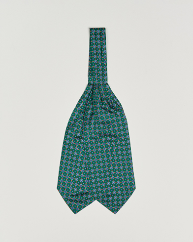 Amanda Christensen Silk Twill Medallion Ascot Bottle Green – Grün