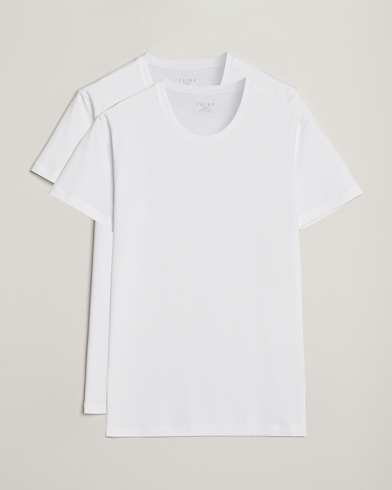 Falke 2-Pack Cotton Crew Neck T-Shirt White – Weiß