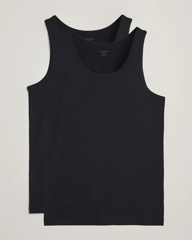 Falke 2-Pack Cotton Tank Top Black – Schwarz